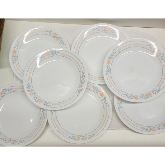 7- Corelle Apricot Grove 6.75" Salad Plates Vintage Dishes - Picture 3 of 8